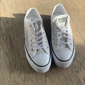 Converse platform sneakers. Worn once.